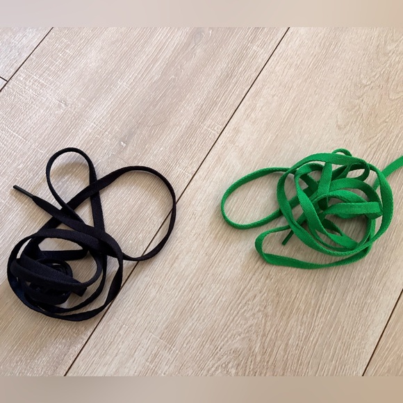 Nike Air High-Top Sneakers in Black, White, and Green - Picture 3 of 6